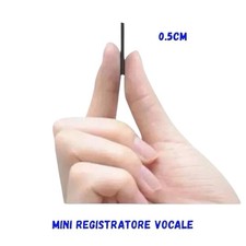 MINI REGISTRATORE VOCALE SPIA AMBIENTALE USB PROFESSIONALE ULTRASOTTILE 8GB MP3