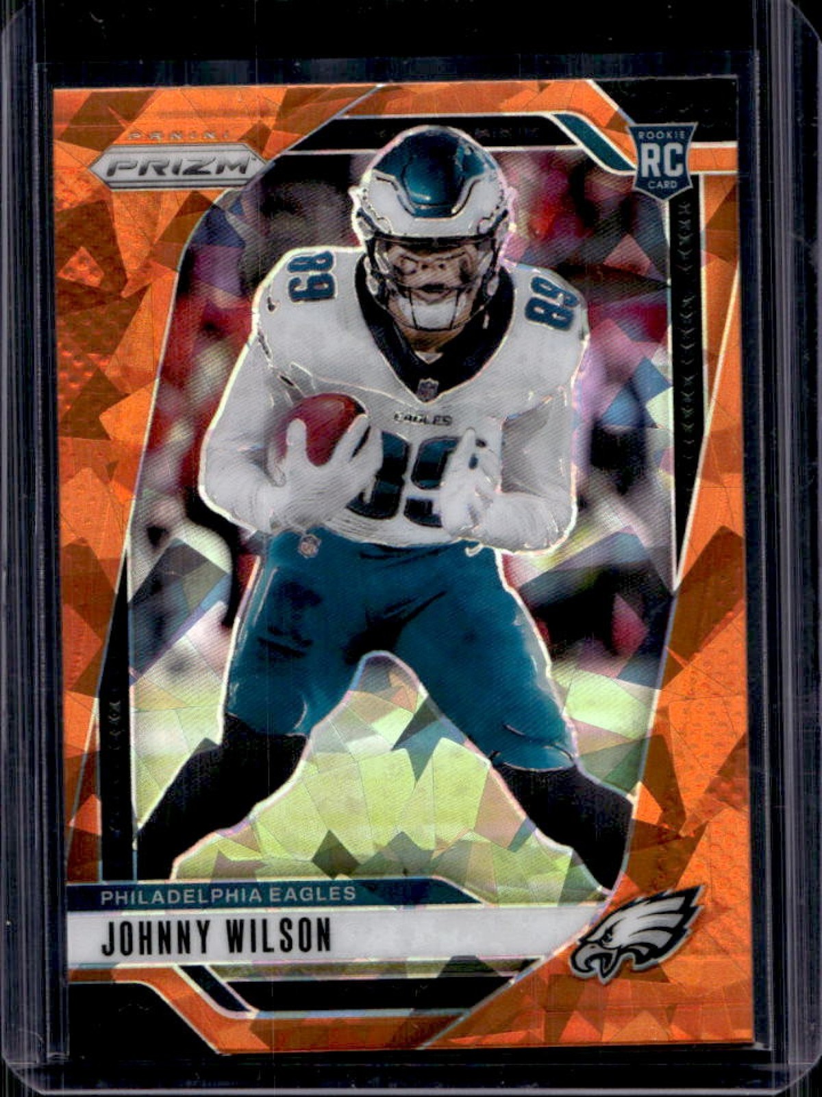 2024 Prizm Johnny Wilson RC Orange Ice Rookie #355 Eagles