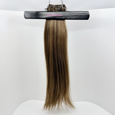 Donna Bella Hybrid Weft Extension Full Pack 18  5N/7G Warm Brown Blend NEW!