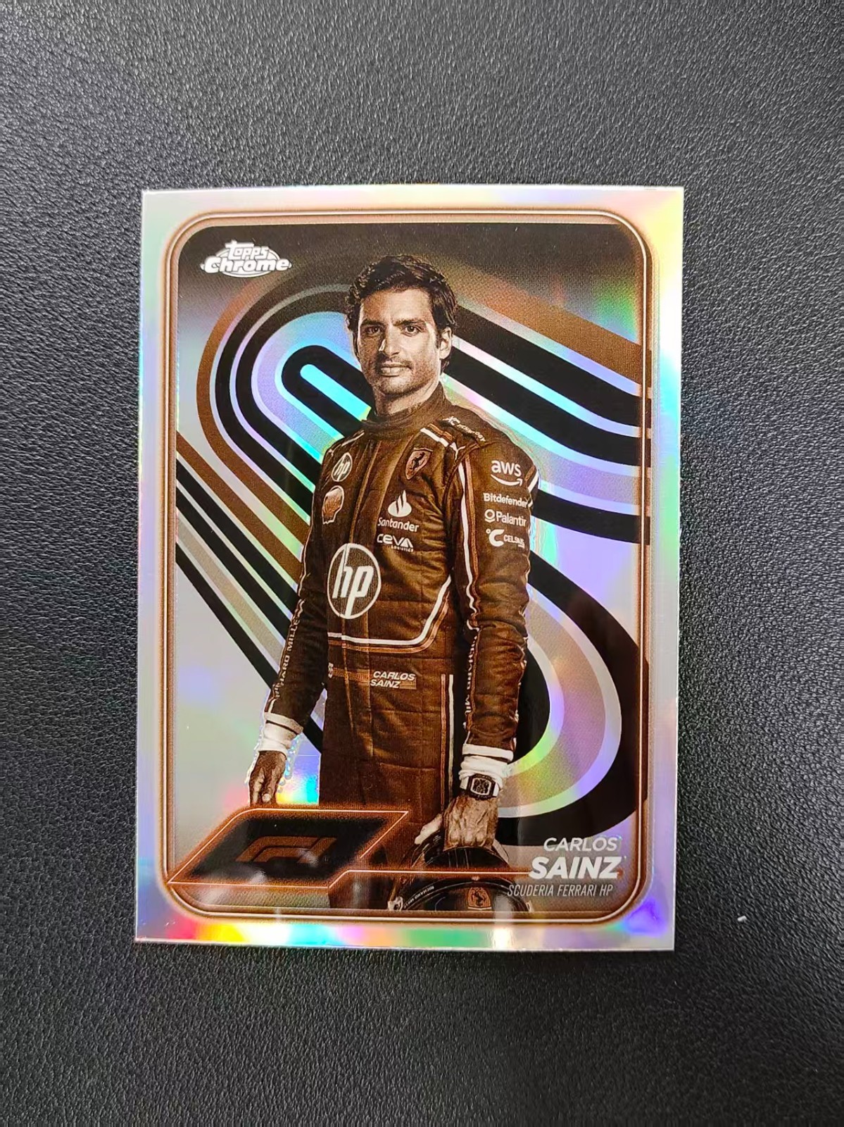 2024 Topps Chrome Formula 1 F1 Carlos Sainz Sepia Portrait #4 MAH