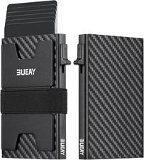 Minimalist RFID Blocking Slim Card Holder Wallet for Men, Holds 12+ Cards