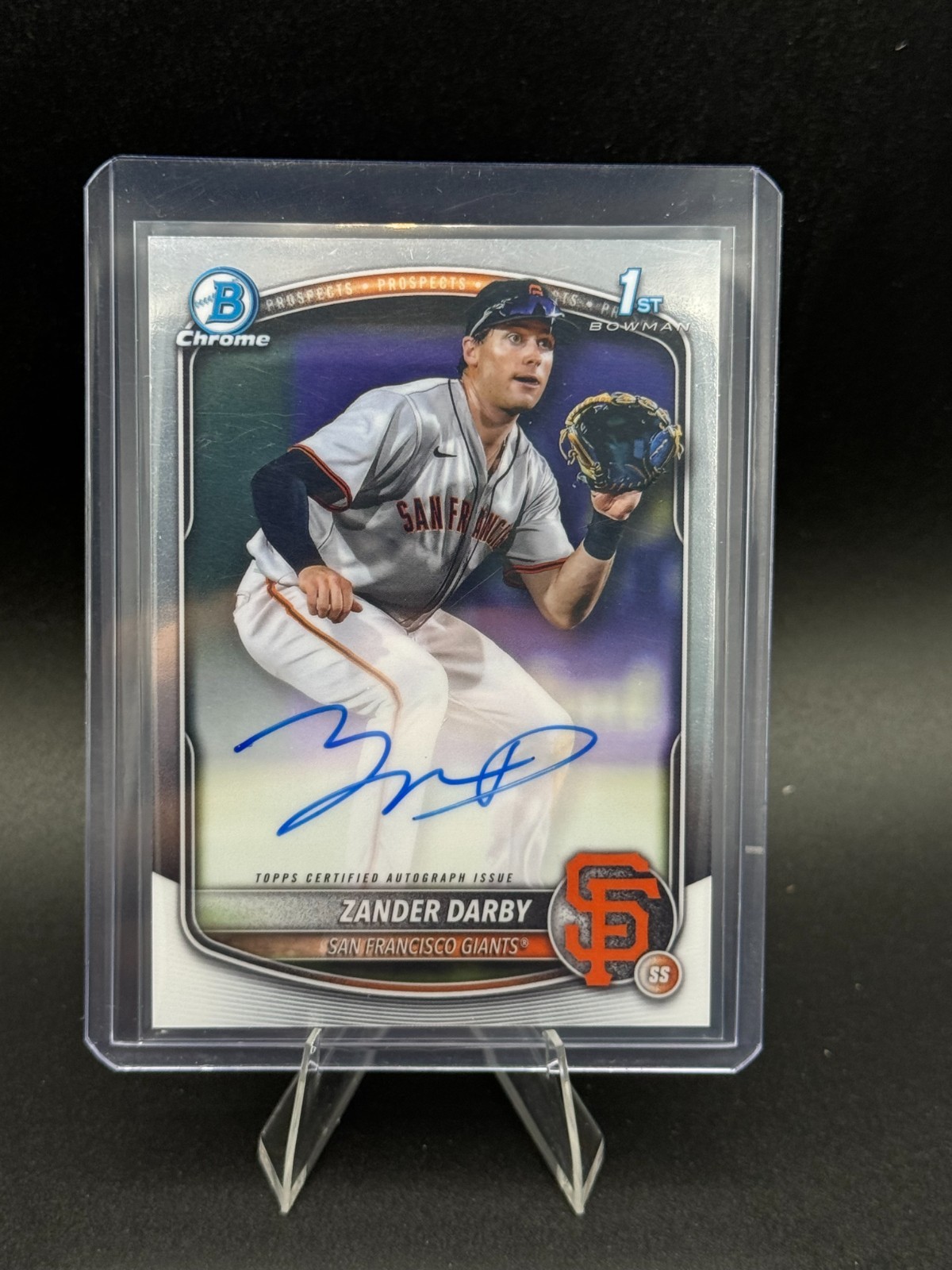 2025 Bowman Chrome Zander Darby Auto SF Giants 1st Bowman MLB