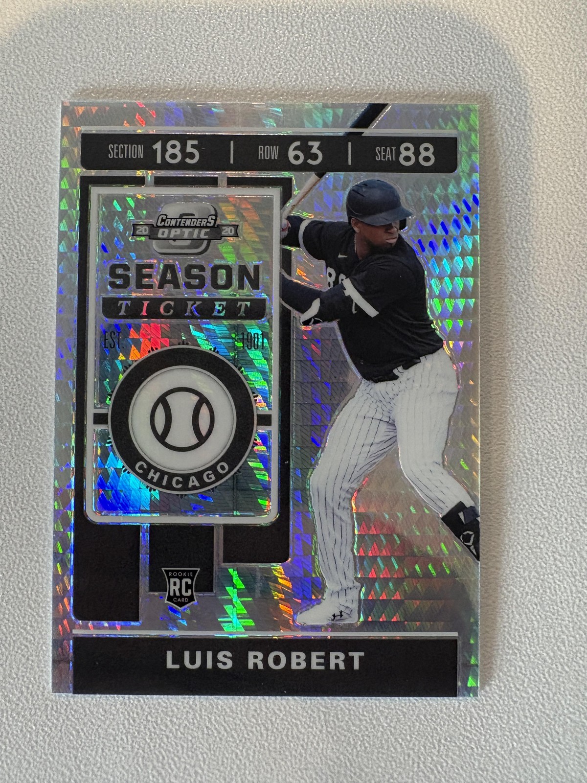 Luis Robert 2020 Panini Chronicles #7 Contenders Optic Hyper /299 TY1