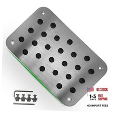 Car Truck Floor Mat Carpet Pad Plate Foot Pedal Rest Pedal Aluminum Silvery