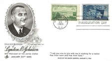 Lyndon B Johnson Inauguration Cover Artcraft Cachet M6428