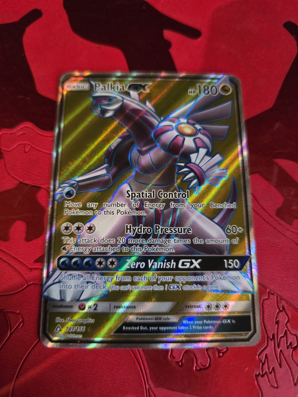 Mint Palkia GX 147/138 Ultra Prism SM Ultra Rare Pokemon Card