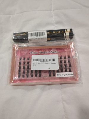 Veleasha Lash Bond and Seal Waterproof Lash Glue  (Black, 10ML) With 60 Clusters