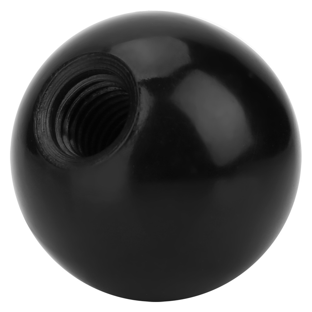 6Pcs Black M12 Threaded 40mm Diameter Round Handle Ball Knob For Machine Too BL