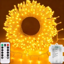 echosari Christmas String Lights Battery Powered, 33Ft 100 1 Pack, Warm White 