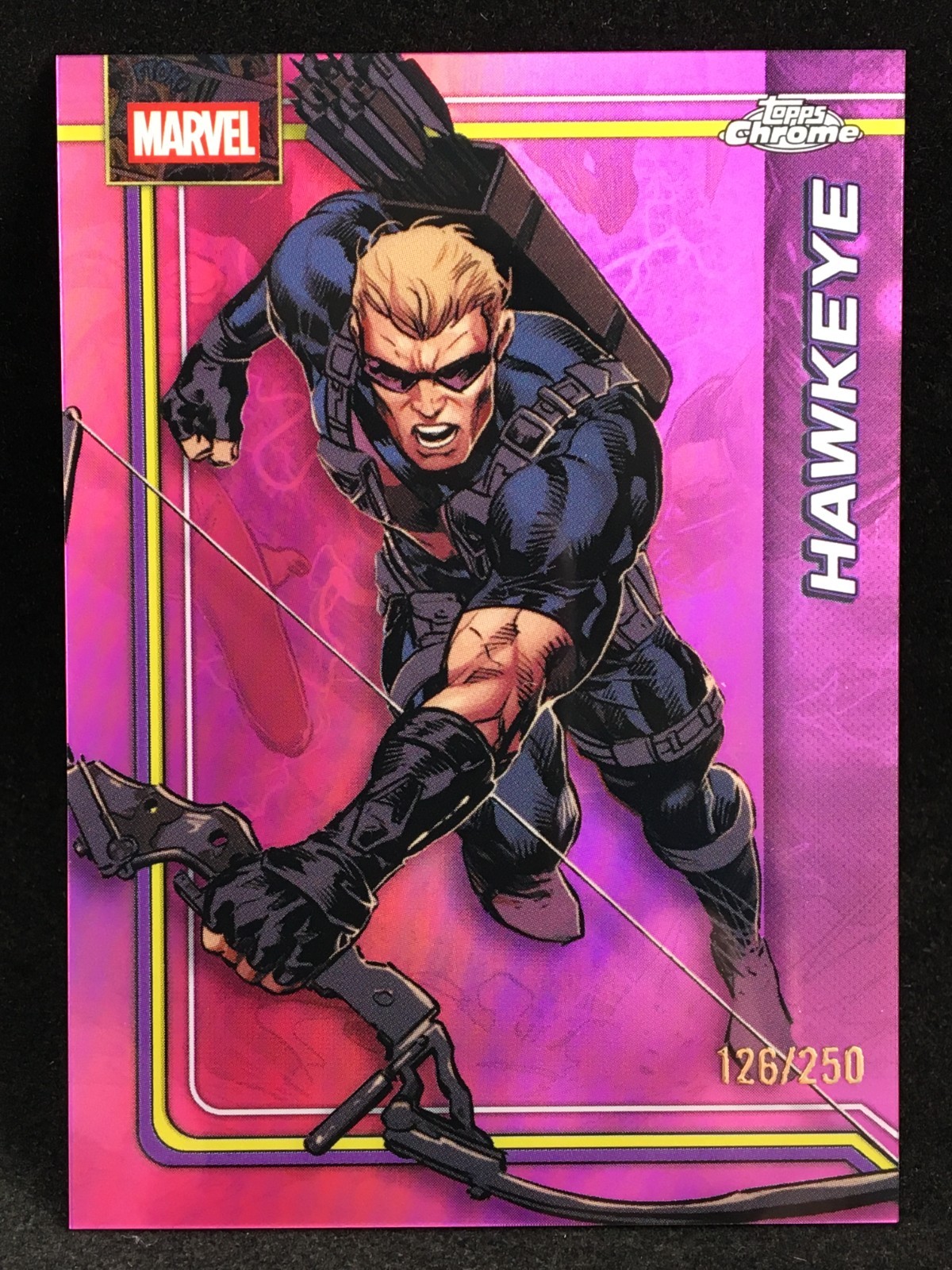 Hawkeye 2026 Topps Chrome Marvel PINK REFRACTOR 126/250 #047 /250