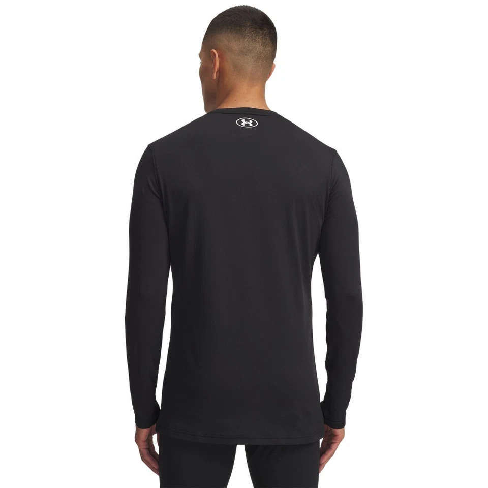 Under Armour 6005295 Men's UA ColdGear Base 2.0 Top Baselayer Crew Shirt, Black - Image 2 of 2