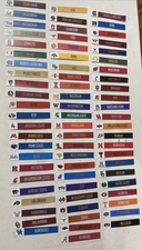NCAA Power 4 Conferences Team Labels for BCW Card Dividers - Labels ONLY