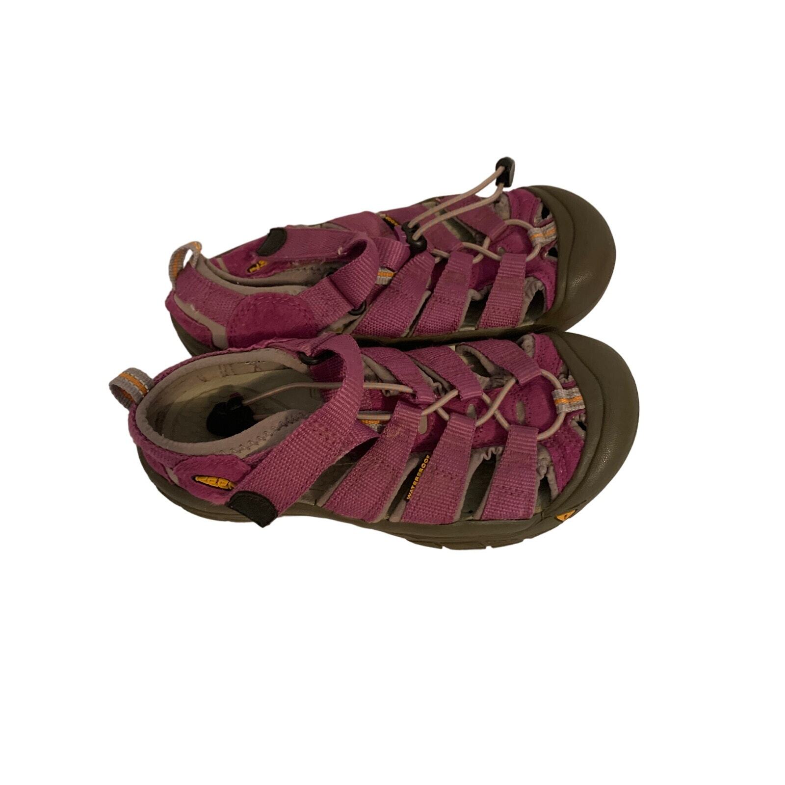 Scarpe da acqua viola Keen Newport cinturino regolabile bungee bambini taglia 3 impermeabili