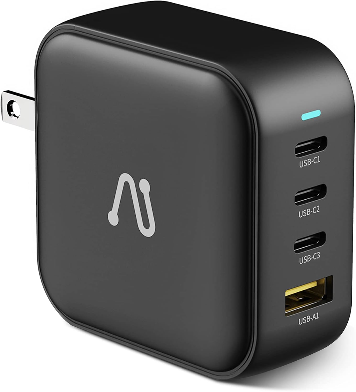 100W 4-Port GaN USB C Fast Charger with PD PPS Compact Wall Charger Block  
