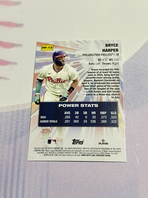 2025 Topps Series 1 -#PP-13 Bryce Harper Power Players Insert 2 | eBay
