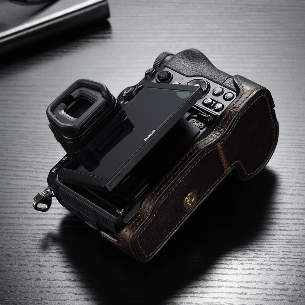 Genuine Leather Camera Case Handmade Half Bag For Nikon Z6 Z7 Z5 Z6 II Z7 II eBay