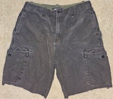 Old Navy GreyBlack Mens 36 Distressed Cargo Shorts