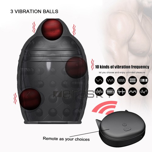 Handsfree Penis Vibrator Glans Stroker Massage Male Masturbator Pocket Pussy Cup - Picture 2 of 14