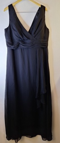 Women's Plus Size Black Long Formal Dress Sz 20 Wedding Bridesmaid Whimsigoth