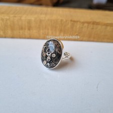 Unique Turritella Agate Gemstone Ring 925 Sterling Silver Designer Ring PG5534