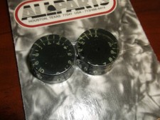 NEW - Vintage Style Speed Knobs 2 For Guitar - BLACK WITH VINTAGE TINT