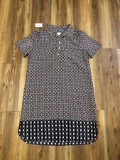 Vintage J. Crew Women's Dress Short Sleeve Geometric Multicolored Design Size 8