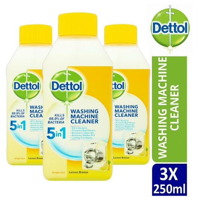 Dettol Washing Machine Cleaner Citrus 3 X 250ml Descaler Remove Limescale Fresh for sale online