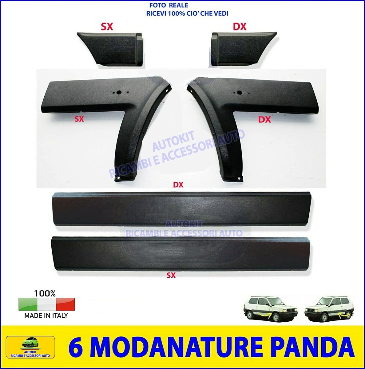 MODANATURA PANDA 4X4 Fiat Modanature Paracolpi Protezione Lato Destro - Foto 4
