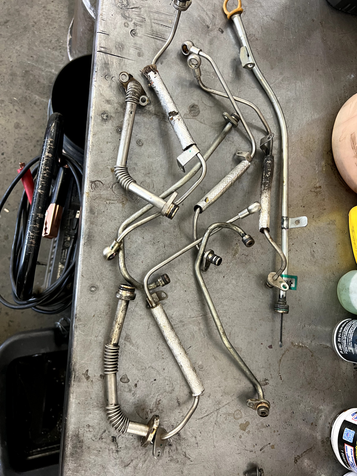 17-20 MASERATI LEVANTE M161 LEFT RIGHT TURBO CHARGER COOLANT OIL LINES HOSE SET