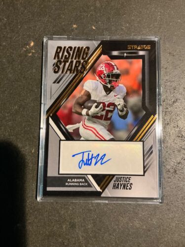 2025 Pulse Stratos FB Justice Haynes Rising Star Auto #7/10 Alabama Crimson Tide
