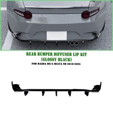 Labio difusor de parachoques trasero negro brillante para Mazda MX-5 Miata ND 2016-2025 2017 2018
