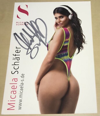 Micaela Schäfer Orig. signierte Autogrammkarte Autogramm Erotik Model Monokini