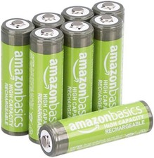 Amazon Basics AA High-Capacity Rechargeable Batteries, Pre-charged - Pack of 8 12.95 per battery