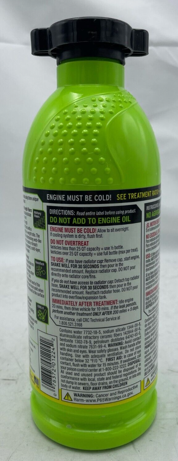 CRC Head Gasket & Block Repair Easy PourIn Formula 1 Quart NEW BOTTLE