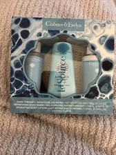 Crabtree Evelyn La Source Set Hand Therapy, Body Wash, Lotion Loofah. New