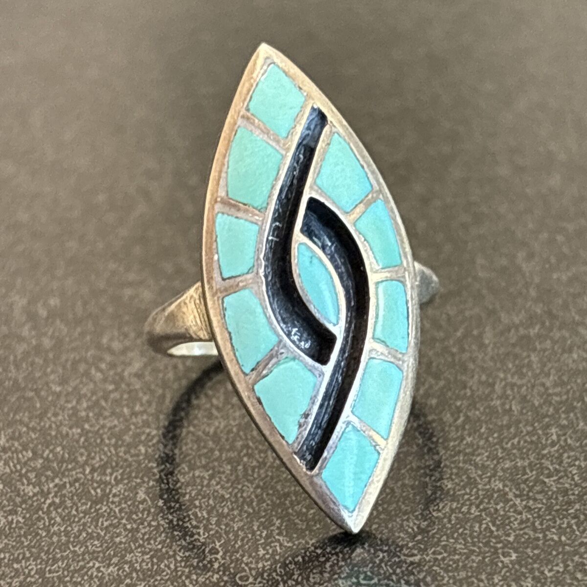 Emma J Bowekaty Zuni Ring Sterling Silver Turquoise Emma J Bowekaty Zuni Ring Sterling Silver Turquoise