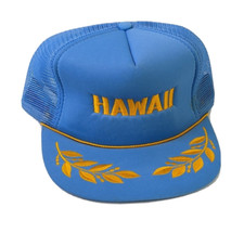 VTG 90s Hawaii Trucker Hat Cap Hawaiian Headwear Snapback Scrambled Eggs