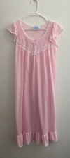 Vintage Dreamwear Cap Sleeve Lace Accent Nightgown Size Small