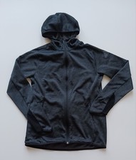 Adidas Women's Small Hoodie Full Zip Gray Sweashirt Zipped Pockets