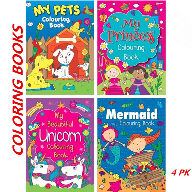 48 X Kindergarten Girl Kids Coloring Books Pets Princess Unicorn Mermaid Drawing For Sale Online Ebay