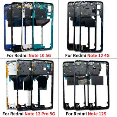 Für Xiaomi Redmi Note 10 12S 12 Pro 5G Front Housing Middle plate Frame Shell