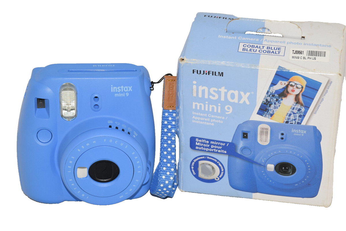 Fujifilm Instax Mini Instant Film Camera (Cobalt Blue) w/ Selfie Mirror  Box - Main Image