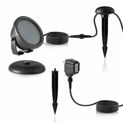 Alpine Warm White LED Pond Light 120 LED w/ Photocell & Transformer