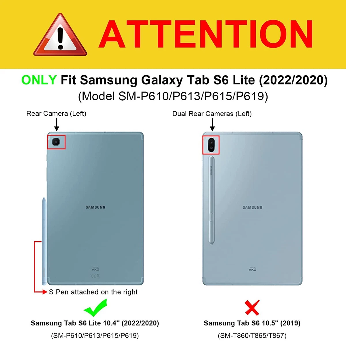 Case for Samsung Galaxy Tab S6 Lite 10.4'' 2022 Rugged Hybrid Kickstand  Cover