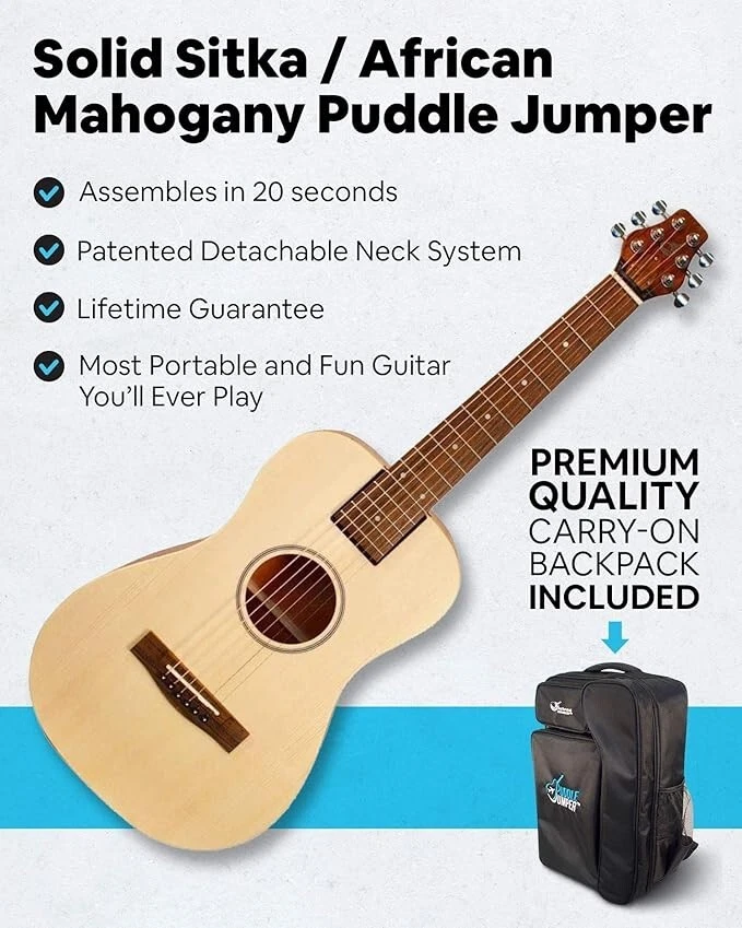 Journey Instruments – PJ410N Puddle Jumper Collapsible Acoustic Travel Guitar - Image 2 of 4