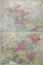 Schwaben Original Kupferstich Landkarte Lotter 1760