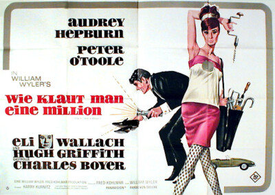 Audrey Hepburn in WIE KLAUT MAN EINE MILLION Originalplakat A 0 von 1966