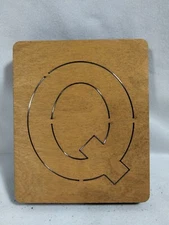 Letter Q 4" Accu-Cut Accucut Ellison Educational Wooden Dies 5x6 Arts & Crafts