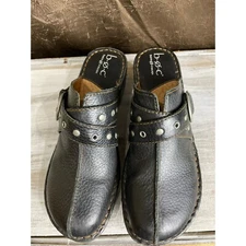 BOC Clog Black Size 9 Leather BC3650 Buckle and Strap Details