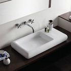 Waschbecken – Keramik Waschtisch in Weiß • Aufsatzwaschbecken | Handwaschbecken